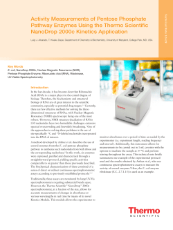 Activity Measurements of Pentose Phosphate Pathway Enzymes