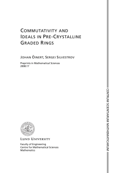 commutativity and ideals in pre