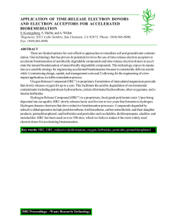 application of time-release electron donors and electron acceptors