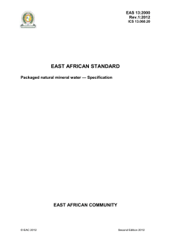 Packaged natural mineral water &mdash; Specification