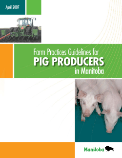 pig producers - Province of Manitoba