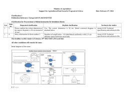 Ministry of Agriculture Support for Agricultural/Food Security