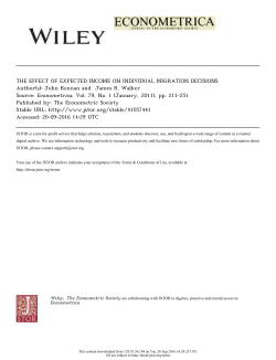 THE EFFECT OF EXPECTED INCOME ON INDIVIDUAL