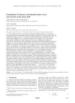 Examination of reference concentration under waves and currents