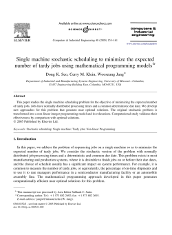 Single machine stochastic scheduling to minimize the expected