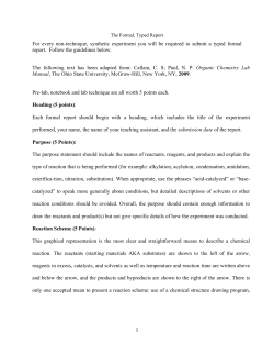 For every non-technique, synthetic experiment you will be required