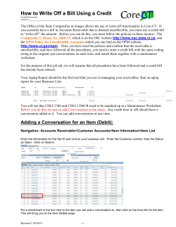 How to Write off a Bill Using a Credit - Core-CT