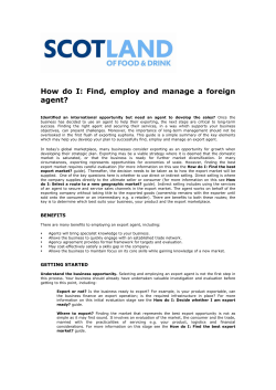 How Do I Manage a Foreign Agent