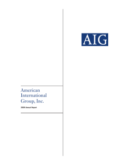 Investor Relations - Insurance from AIG in the US