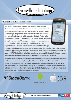 Nutrient Calculator Introduction 1