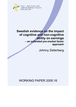 Swedish evidence on the impact of cognitive and non