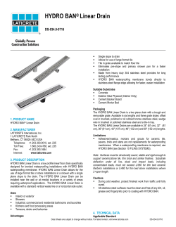 HYDRO BAN&reg; Linear Drain