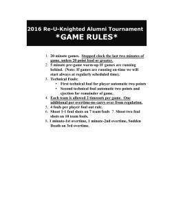 Re-U-Knighted Alumni Tournament Game Rules