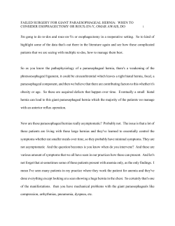 FAILED SURGERY FOR GIANT PARAESOPHAGEAL HERNIA