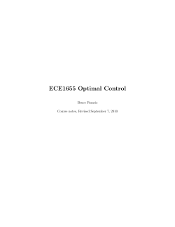 ECE1655 Optimal Control