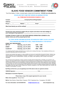 slavic food vendor commitment form