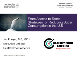 Strategies for Reducing Sugar Consumption in the US