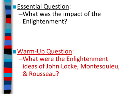 Impact of the Enlightenment