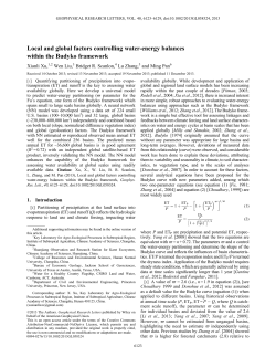 Local and global factors controlling waterenergy balances within the