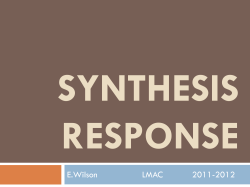 Synthesis Response