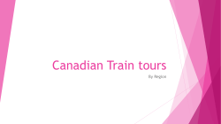 Canadian Train tours
