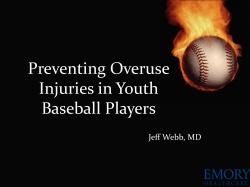 Preventing Overuse Injuries in Youth Baseball Players