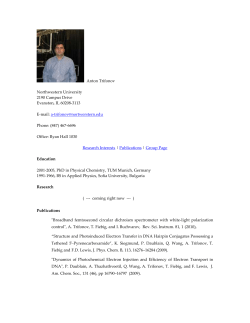 Anton Trifonov - Northwestern University