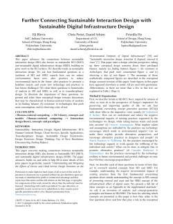 SIGCHI Conference Paper Format