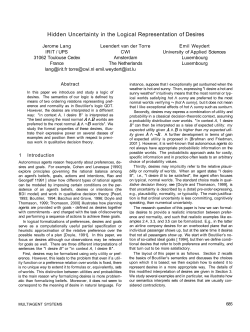 Hidden Uncertainty in the Logical Representation of Desires