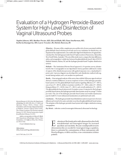 Evaluation of a Hydrogen Peroxide‐Based System for High‐Level