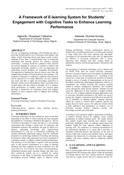 A Framework of E-learning System for Students` Engagement with