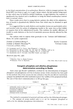 Inorganic phosphate and alkaline phosphatase determination