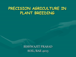 PRECISION AGRICULTURE IN PLANT BREEDING