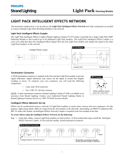 light pack intelligent effects network