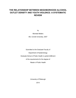 The relationship between neighborhood alcohol outlet density and