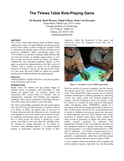 The TViews Table Role-Playing Game