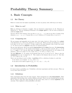 Probability Theory Summary