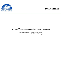 ATP-GloTM Bioluminometric Cell Viability Assay Kit
