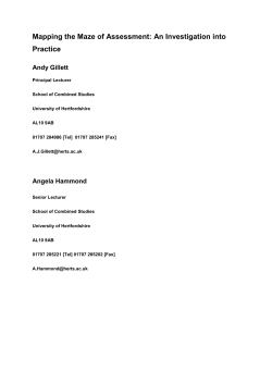 An initial investigation into the types of assessment used across