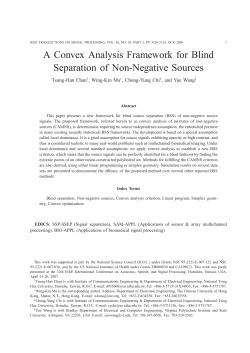 A Convex Analysis Framework for Blind Separation of Non