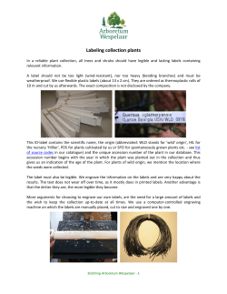 Labeling collection plants