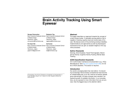 Brain Activity Tracking Using Smart Eyewear
