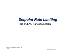 Setpoint Rate Limit - Modeling and Control