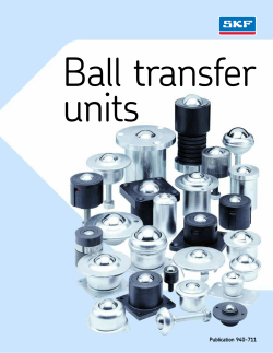 SKF Ball Transfer Units Catalog