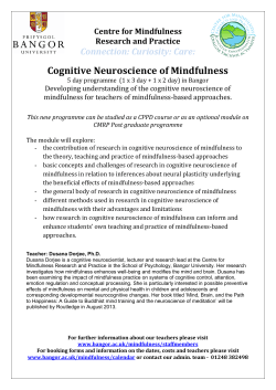 Cognitive Neuroscience of Mindfulness