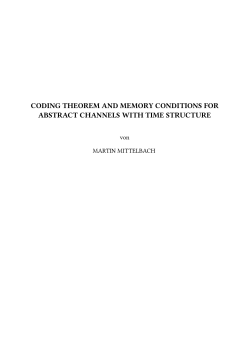 Coding Theorem and Memory Conditions for Abstract