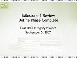 Project Milestone Review