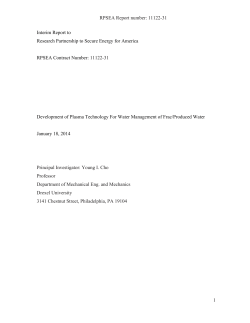 Development of Plasma Technology For Water Management of Frac