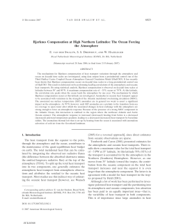 Bjerknes Compensation at High Northern Latitudes