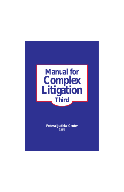Manual for Complex Litigation 3rd